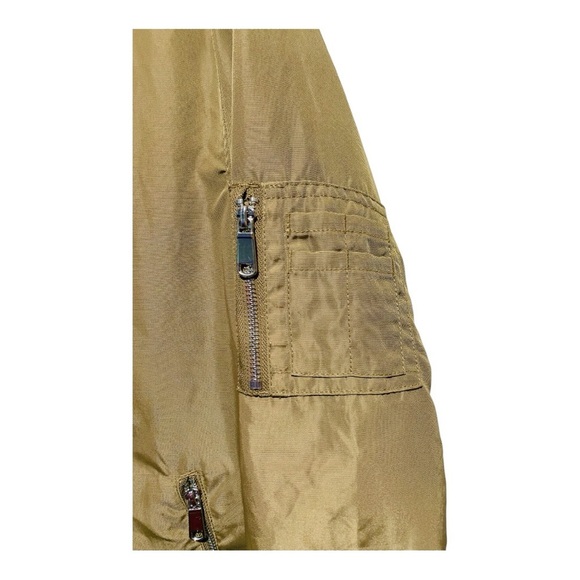 Women’s H&M Padded Bomber Jacket Gold & Black Size XS - Picture 5 of 8